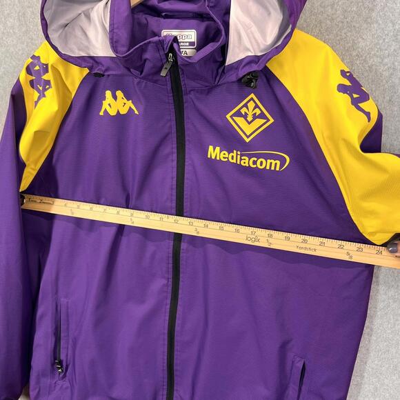 Kappa Adverzip Mediacom Fiorentina Violet Indigo Soccer Jacket Mens Size XL - Picture 7 of 12